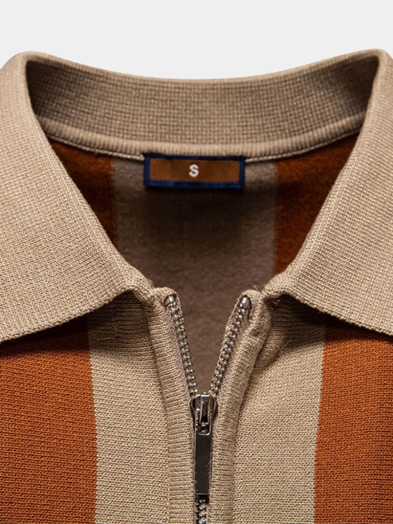 Navy Stripe Polo for Men