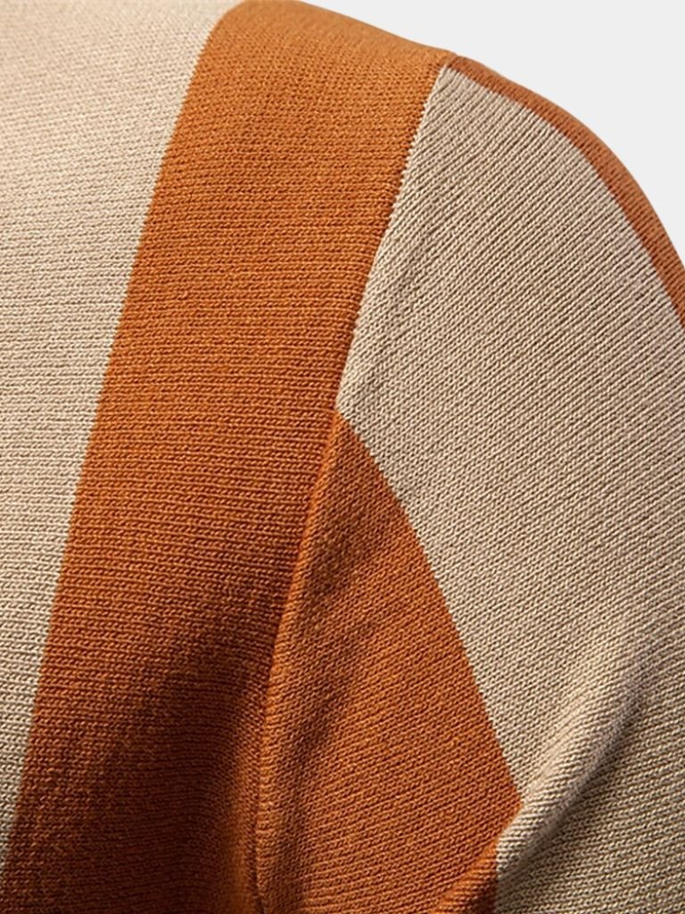 Navy Stripe Polo for Men