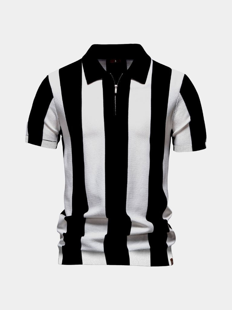Navy Stripe Polo for Men