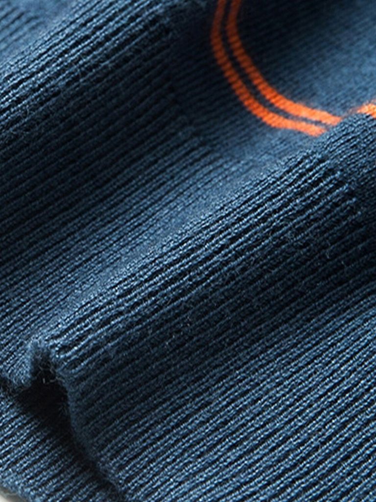 Navy Sunset Striped Polo for Men