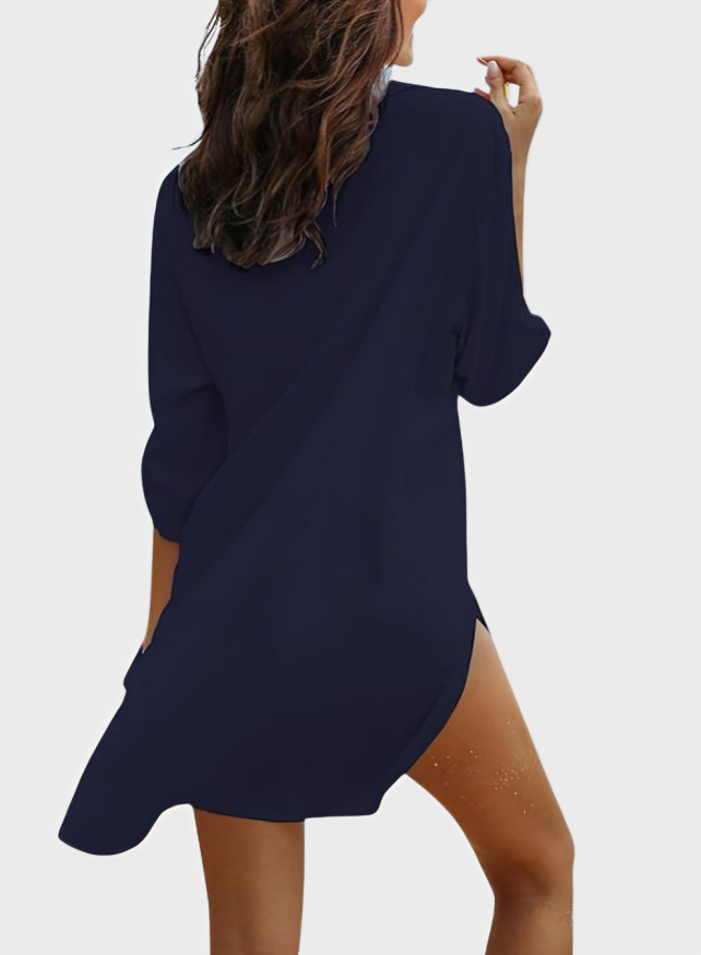 V Neck Swimsuit Cover Up Shirt