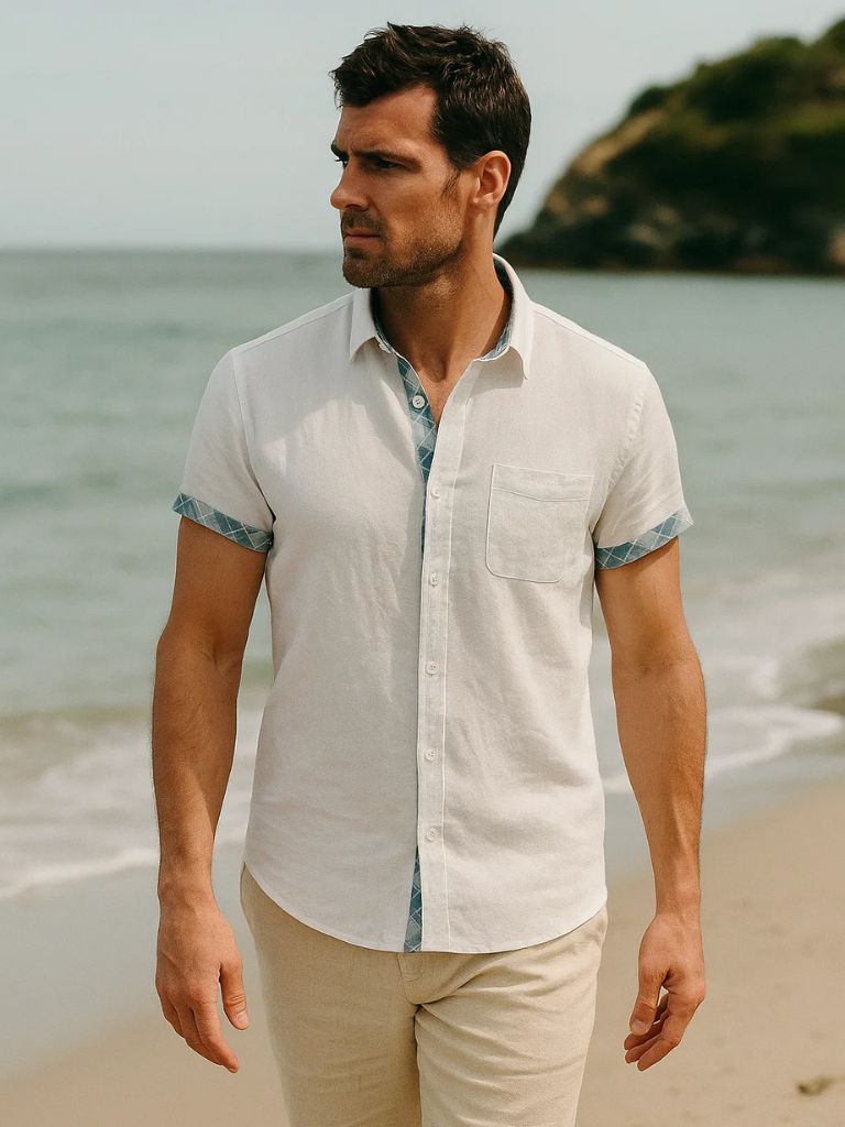 Ocean Detail Casual Shirt for Men