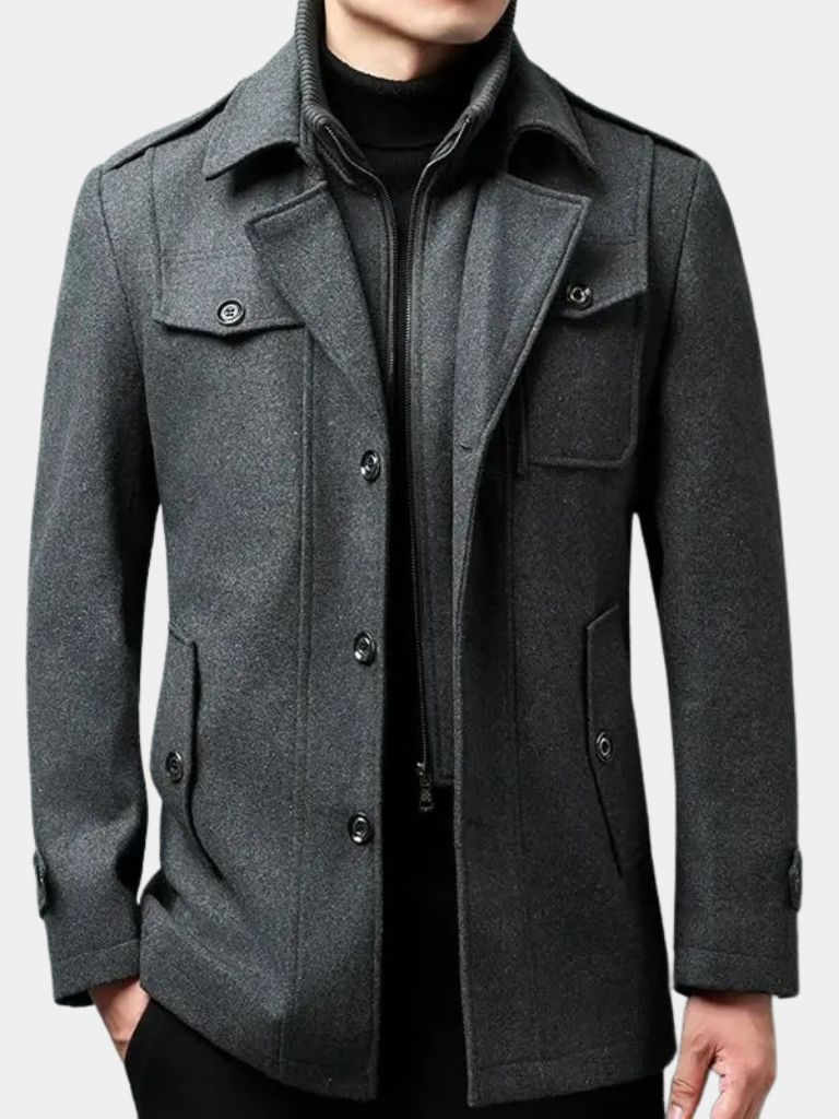 Old Money Two-Piece Winter Coat for Men