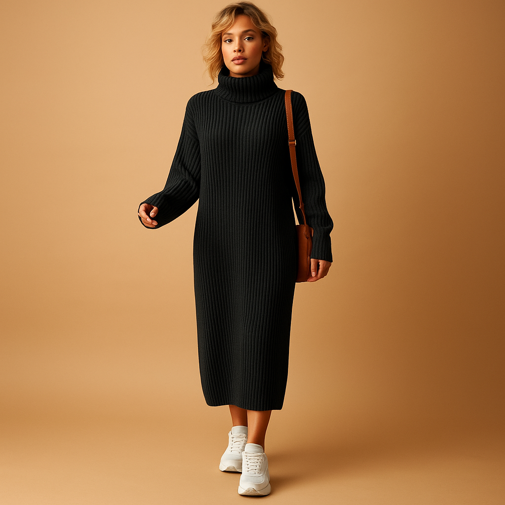 Oversized knitted sweater dress for women | Amelia