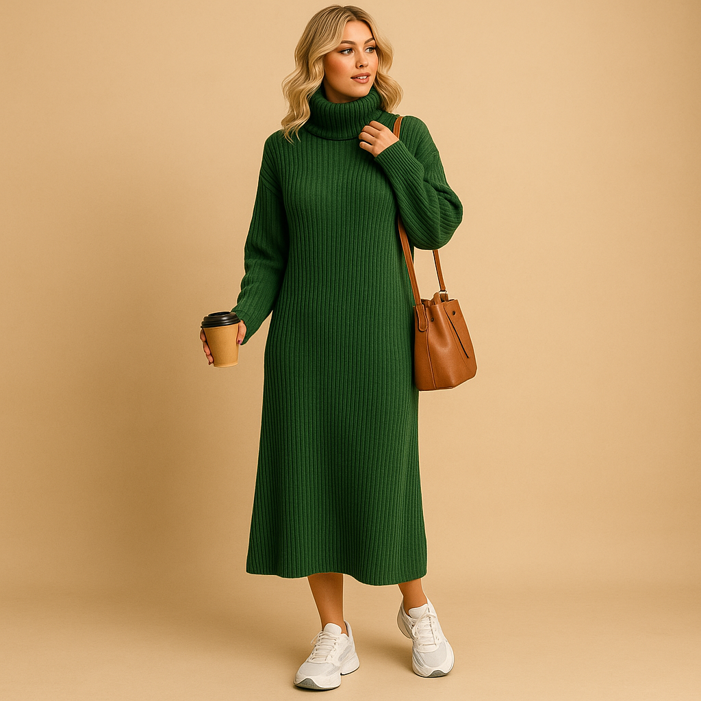 Oversized knitted sweater dress for women | Amelia