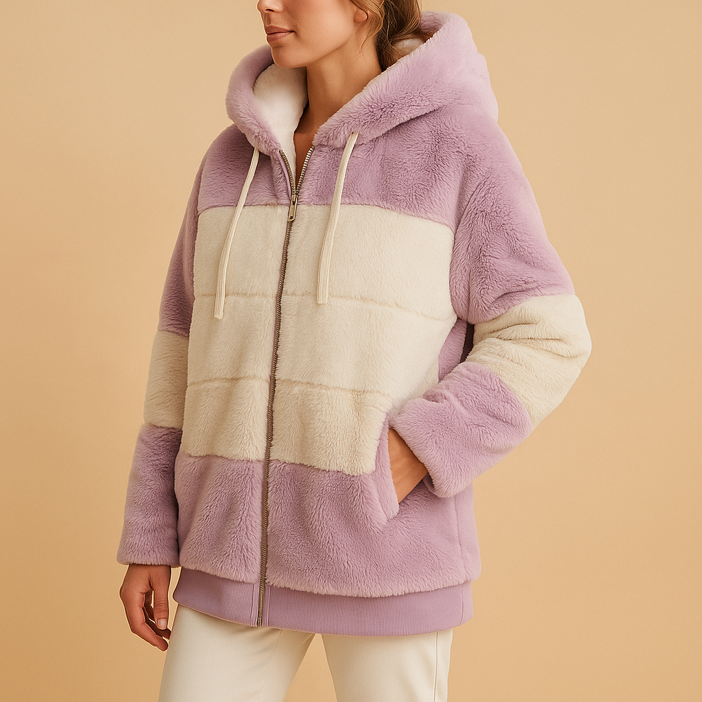 Oversized vintage knit jacket with pockets for women | Norah