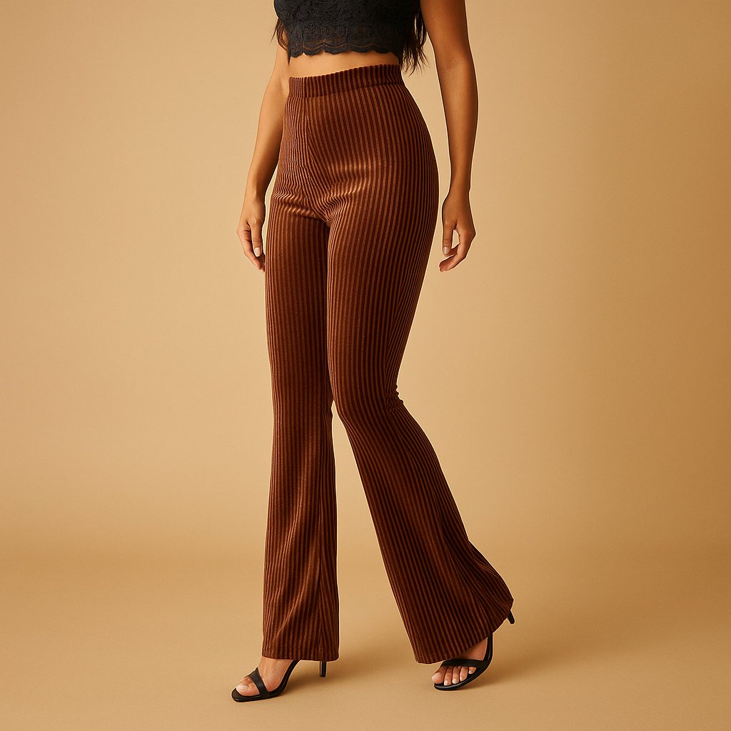 Retro flared corduroy pants for women | Delilah