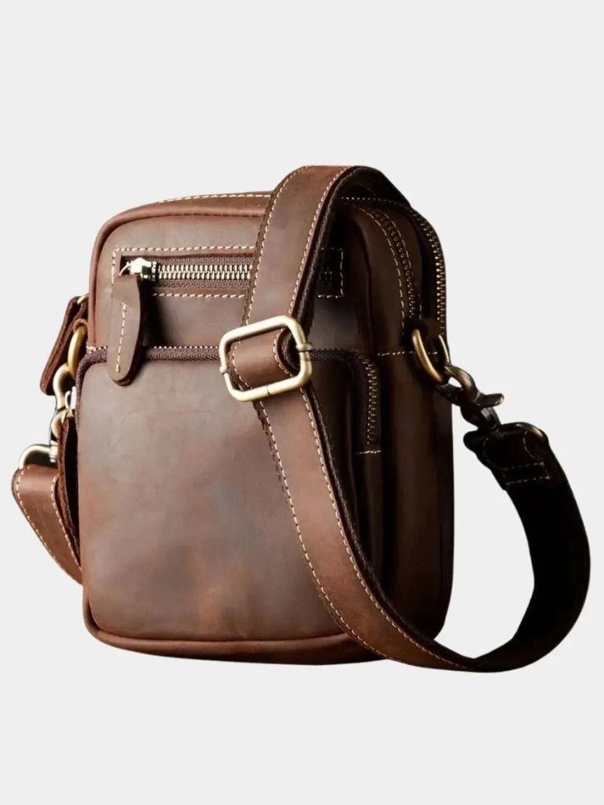 Retro Leather Men's Shoulder Bag for Men