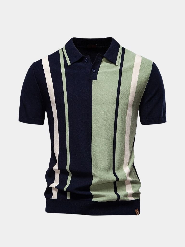 Retro Stripe Polo for Men