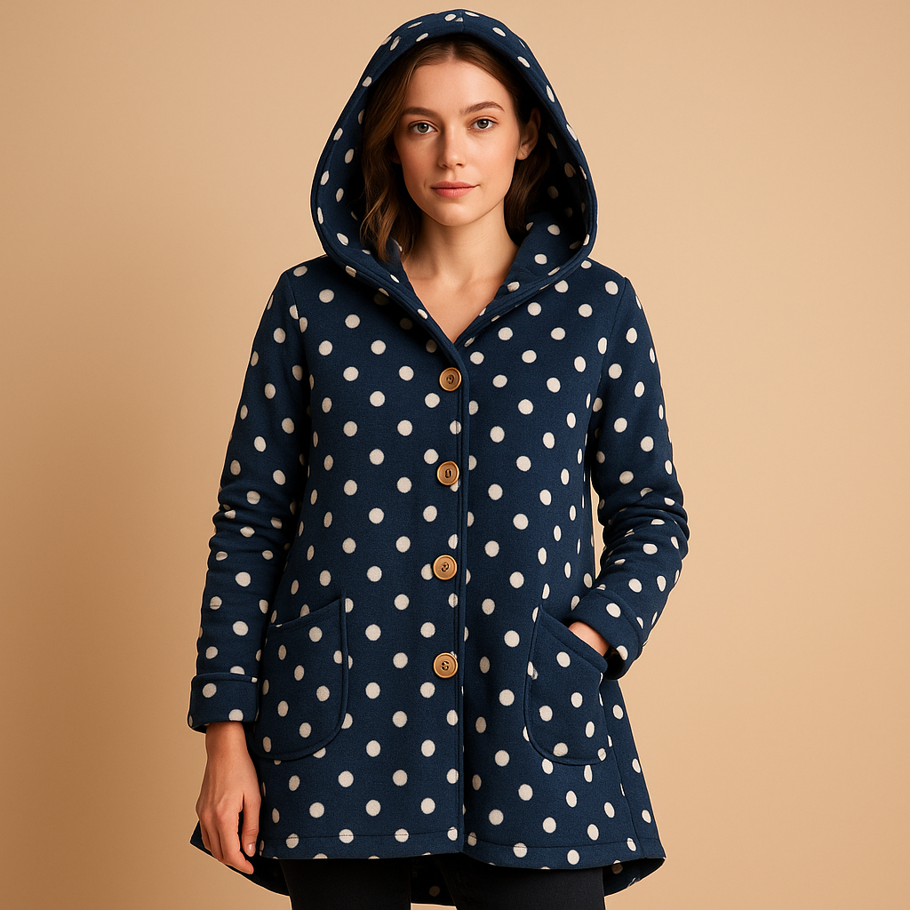 Reversible fleece jacket with hood for women | Bexley