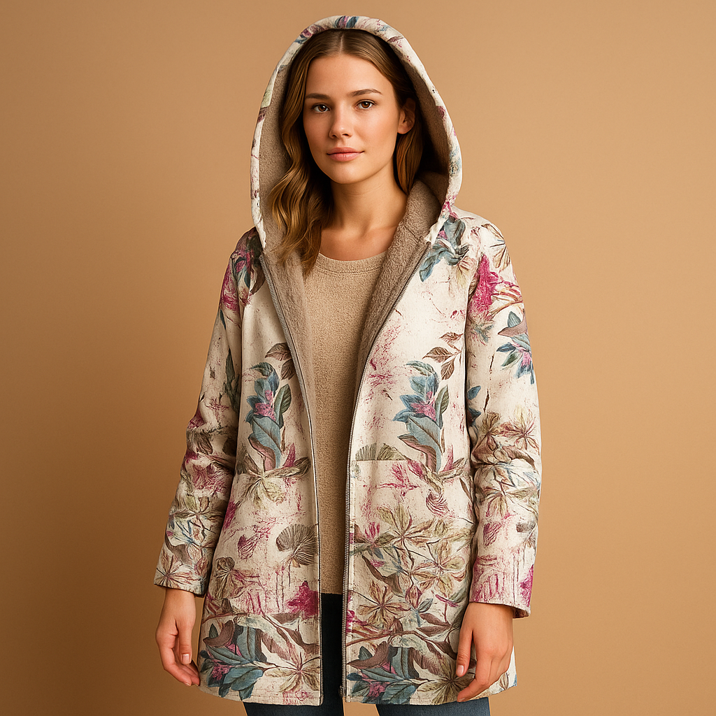 Reversible hooded thermal jacket for women | Mabel