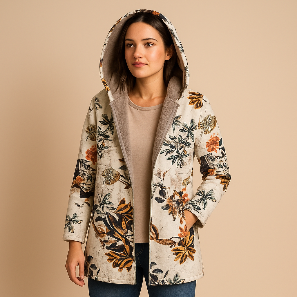 Reversible hooded thermal jacket for women | Mabel