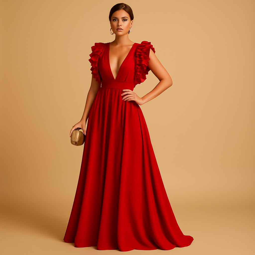 Ruched long sleeve dress for women | Clara