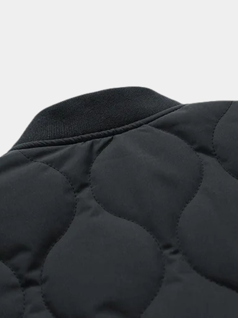Sherpa Sleeves Padded Bomber Jacket for Men