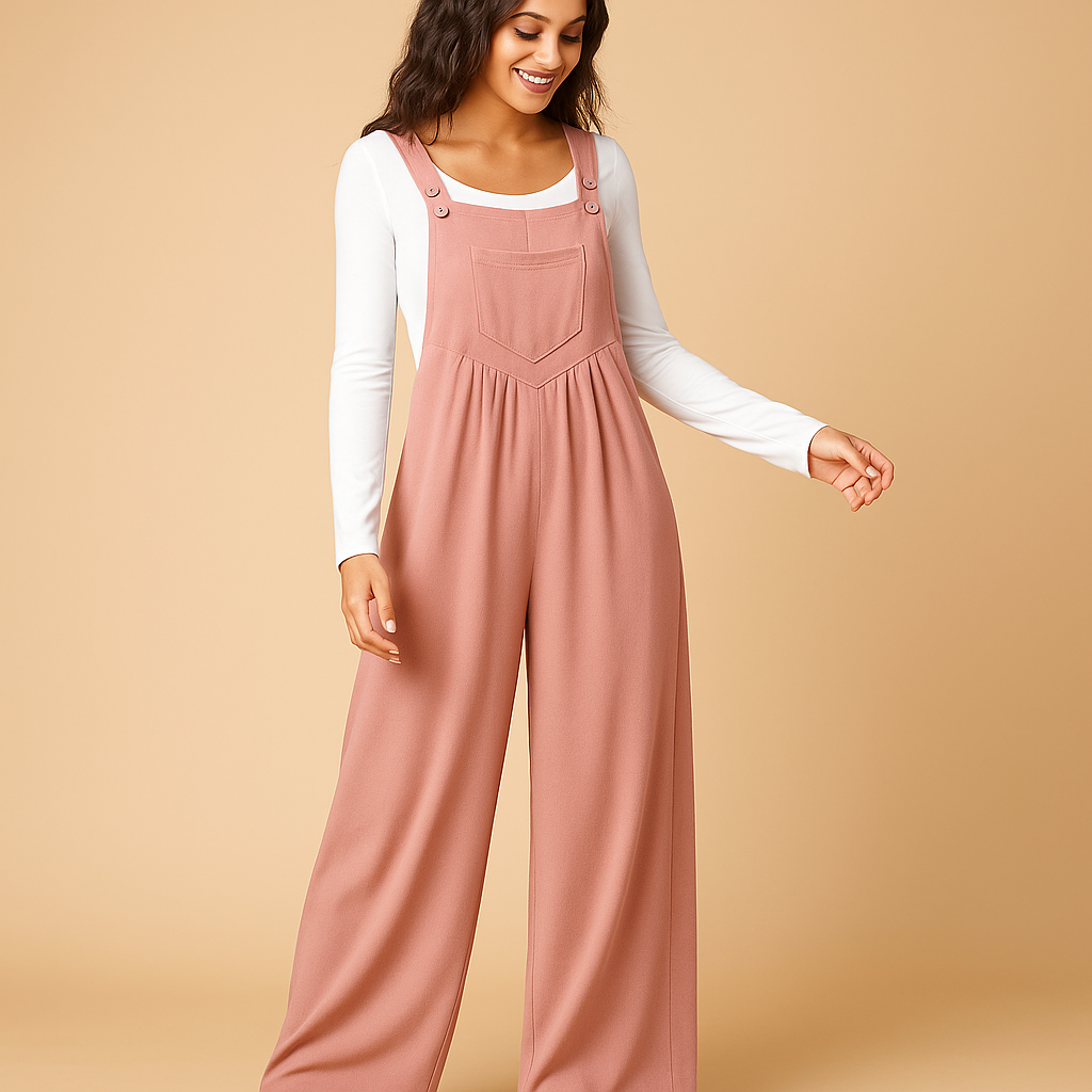 Sleeveless casual jumpsuit with pockets for women | Yolanda