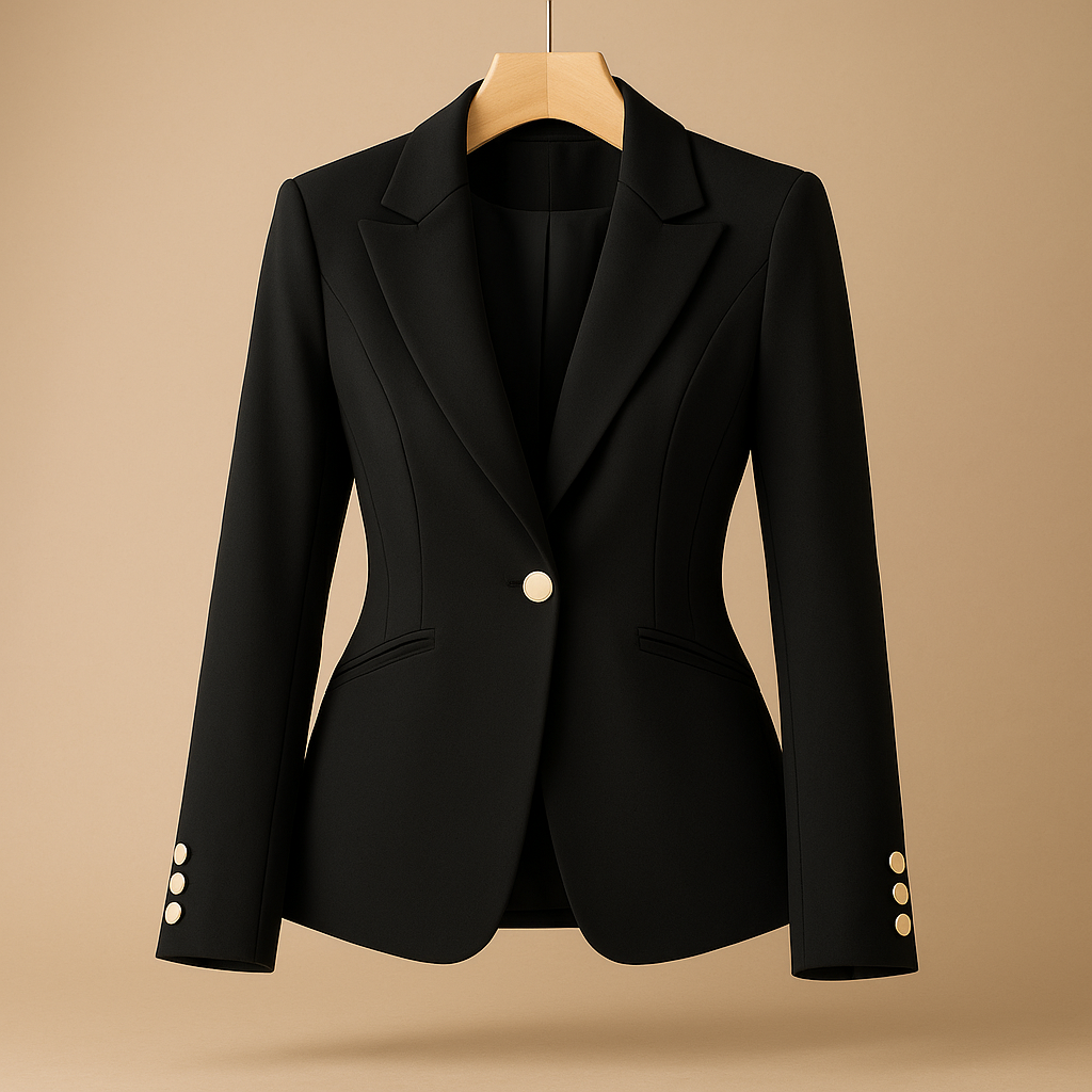 Slim fit blazer with lapel collar for women | Tessa