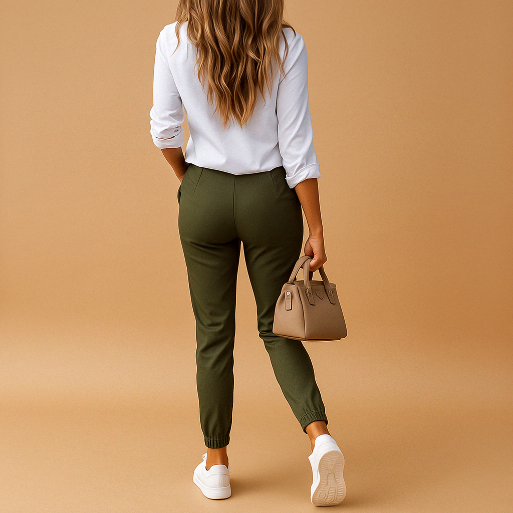 Slim fit chino pants with stretch for women | Clara