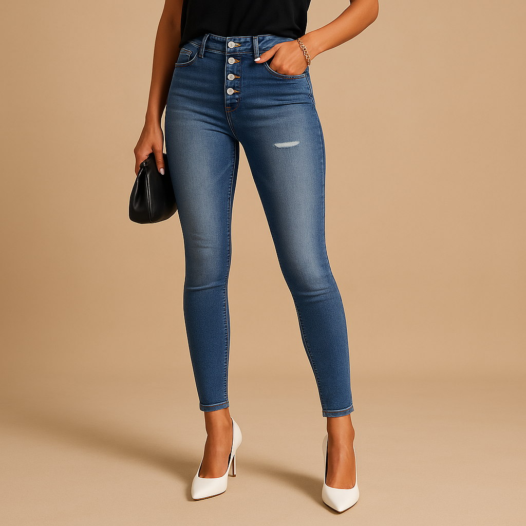 Slim fit ripped jeans for women | Hailey