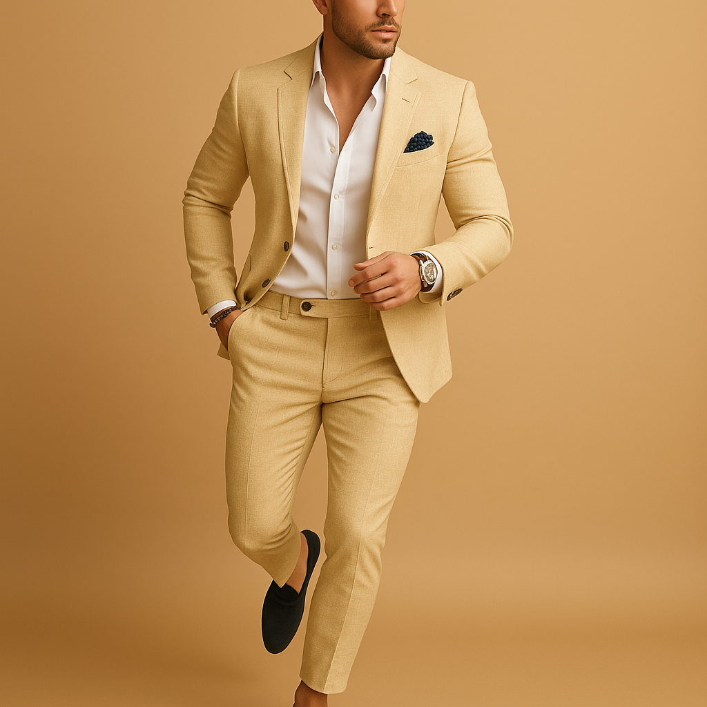 Slim fit suit with blazer and trousers for men | Maxwell