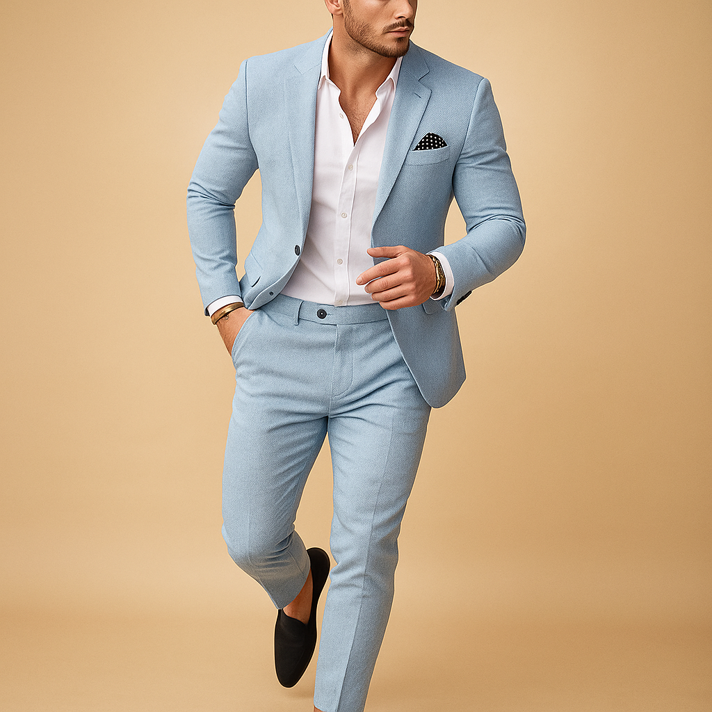 Slim fit suit with blazer and trousers for men | Maxwell