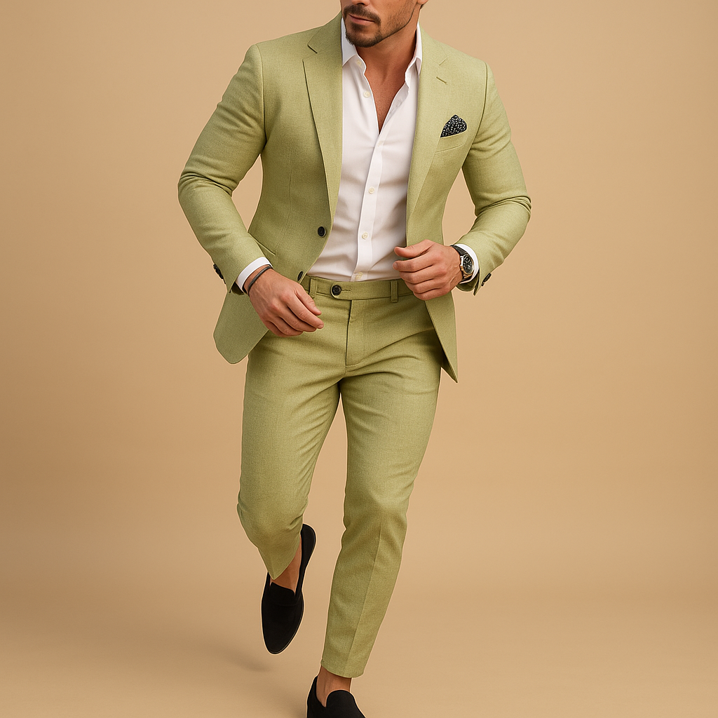 Slim fit suit with blazer and trousers for men | Maxwell