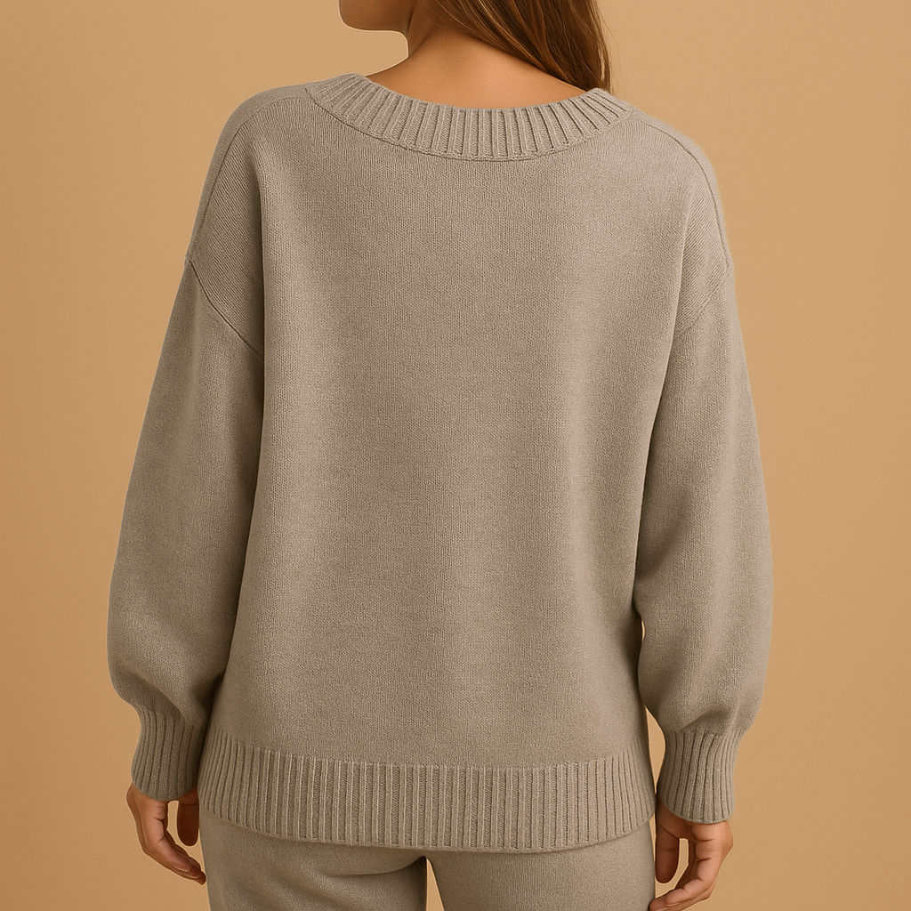 Soft knit V-neck sweater for women | Alina