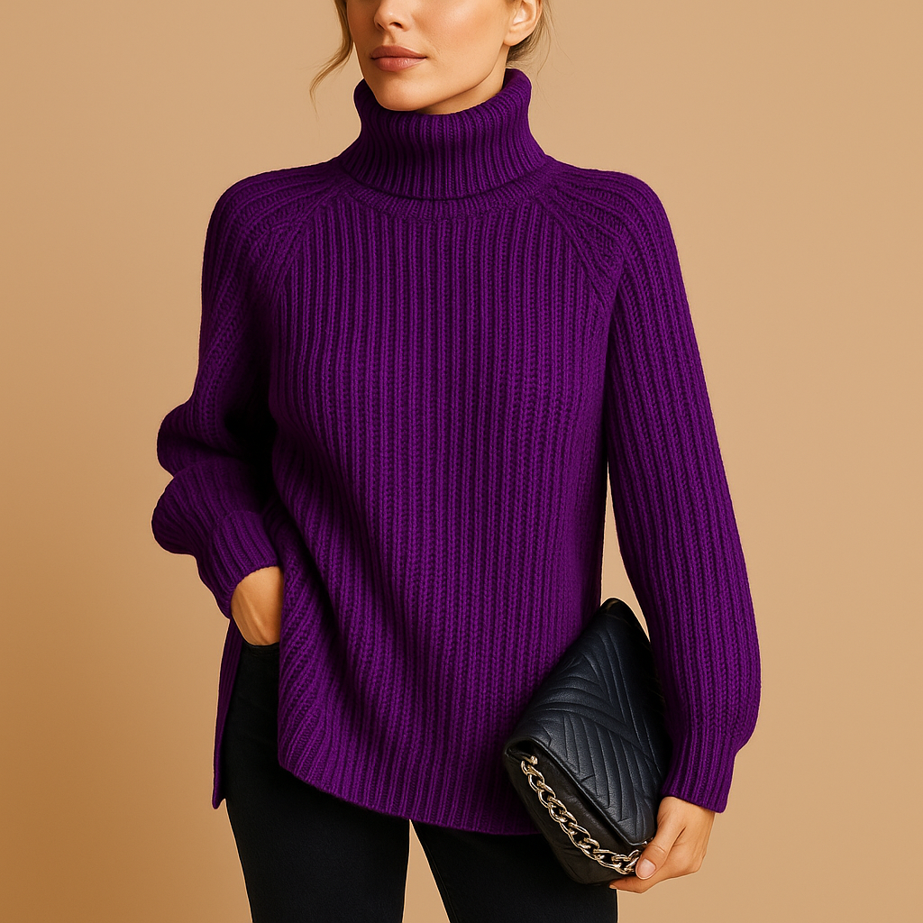 Soft turtleneck sweater with elegant fit for women | Fiona
