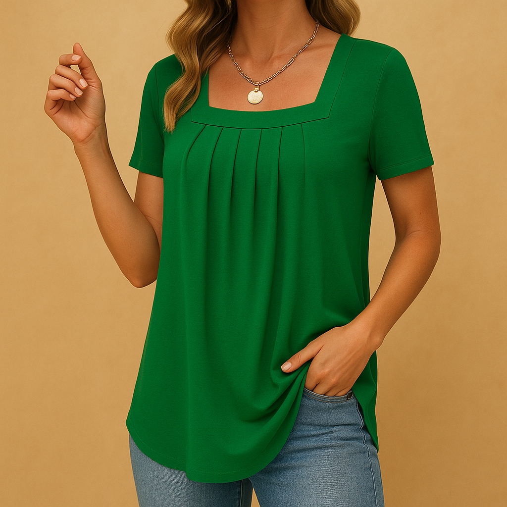 Square neck elegant blouse for women | Isabelle