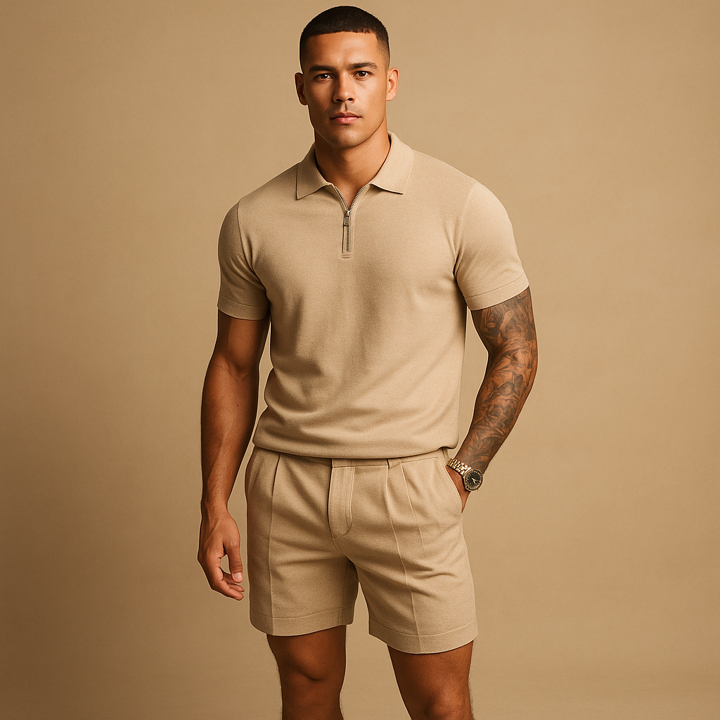 Streetwear set with shirt and shorts for men | Tyson
