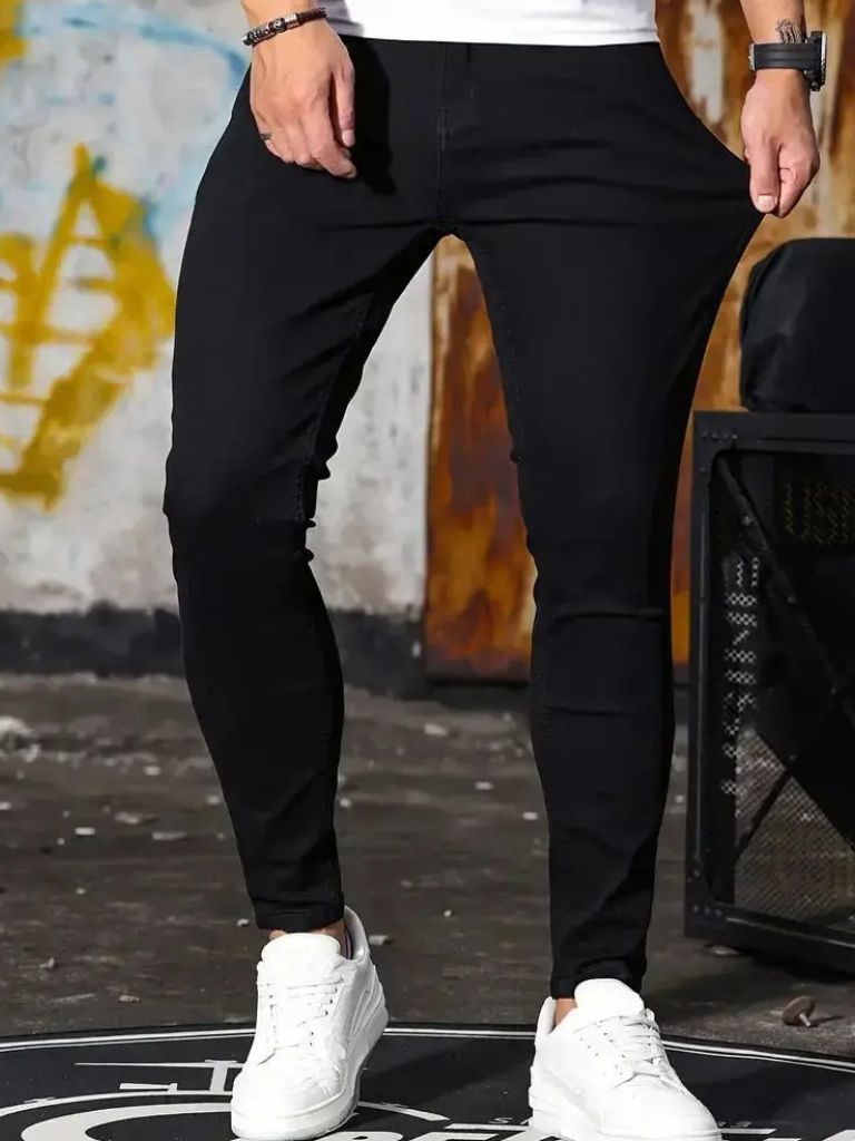 Stretchy Skinny Denim Jeans Trousers for Men