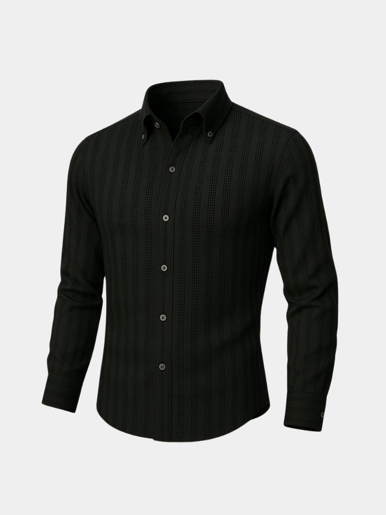 Striped Button Down Seersucker Shirt for Men