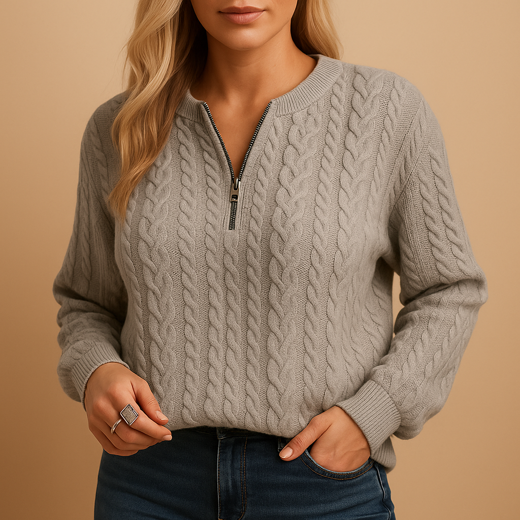Structured casual knit sweater for women | Anoushka
