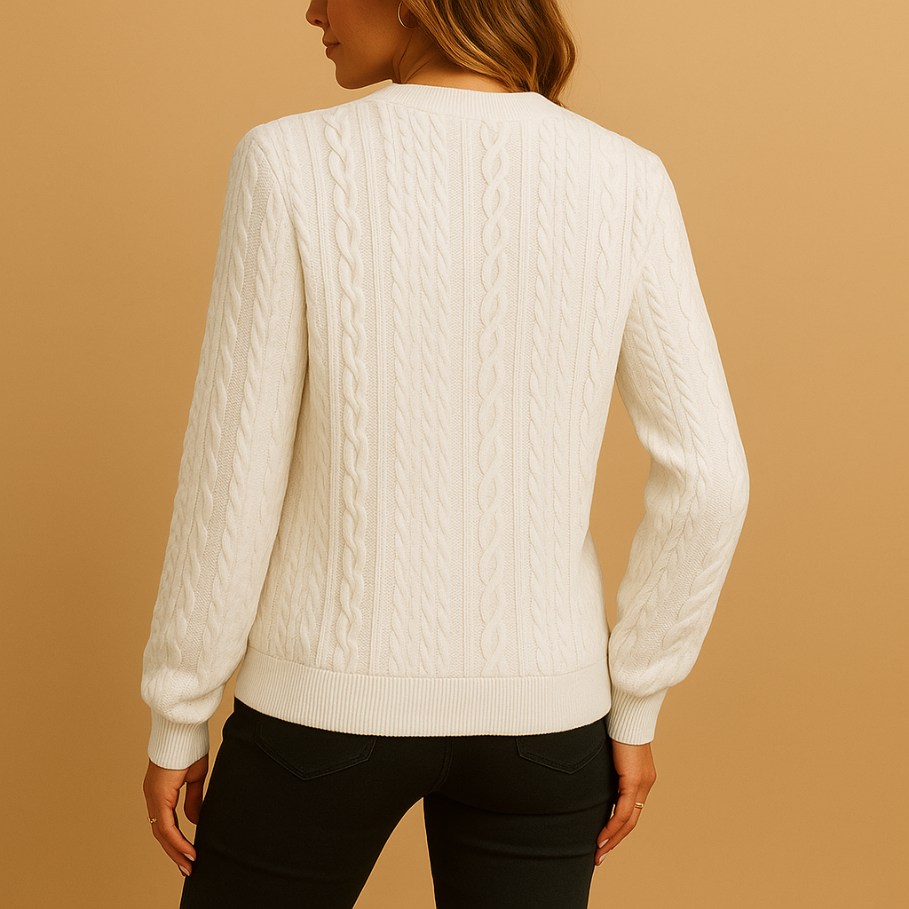Structured casual knit sweater for women | Anoushka