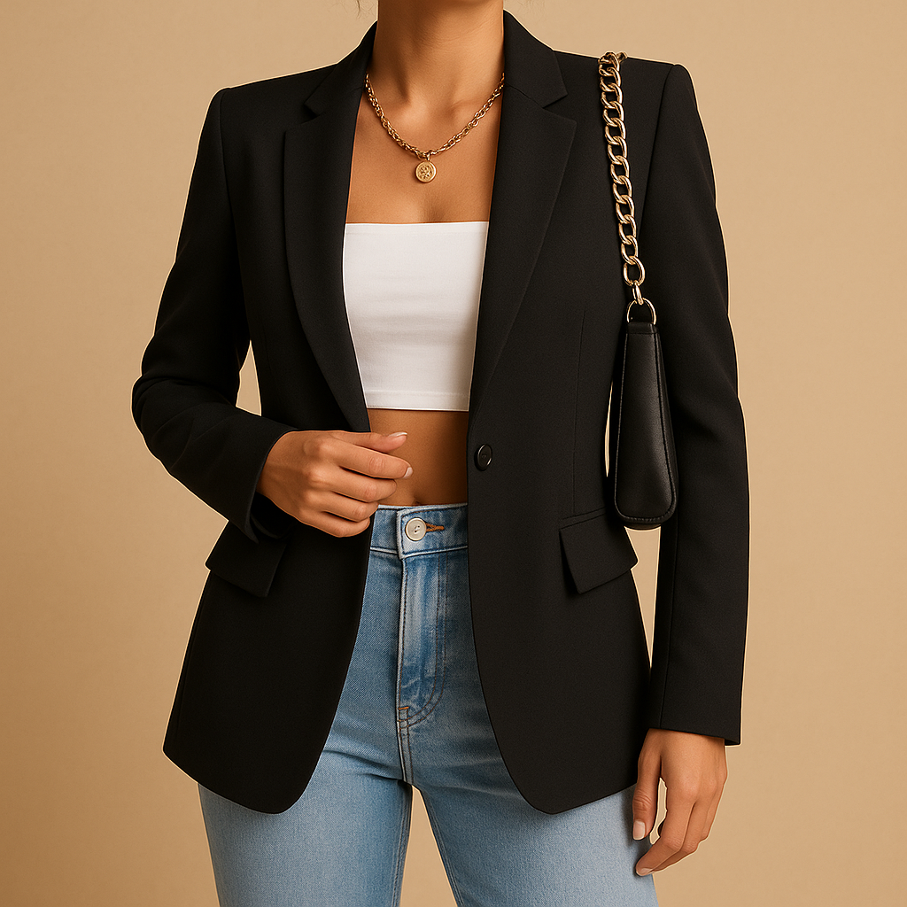 Tailored blazer with classic-modern look for women | Hazel