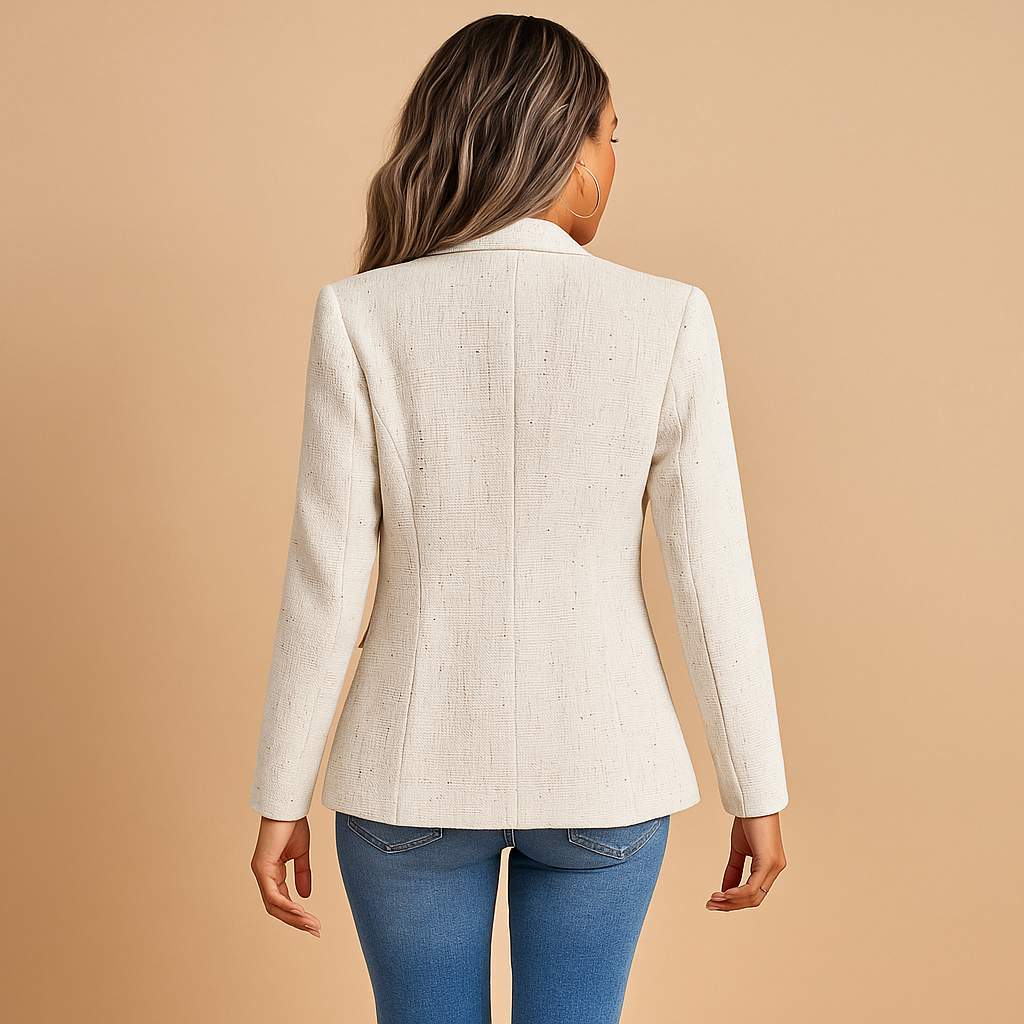Tailored blazer with sharp lapel for women | Clara