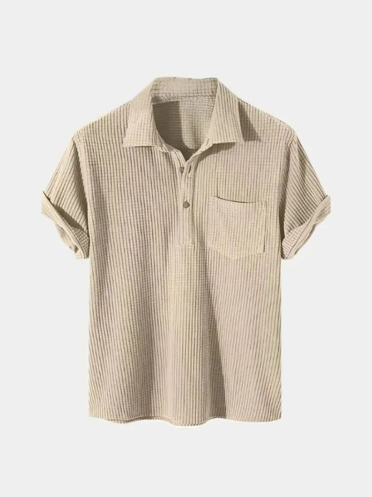 Textured Short Sleeve Shirt for Men