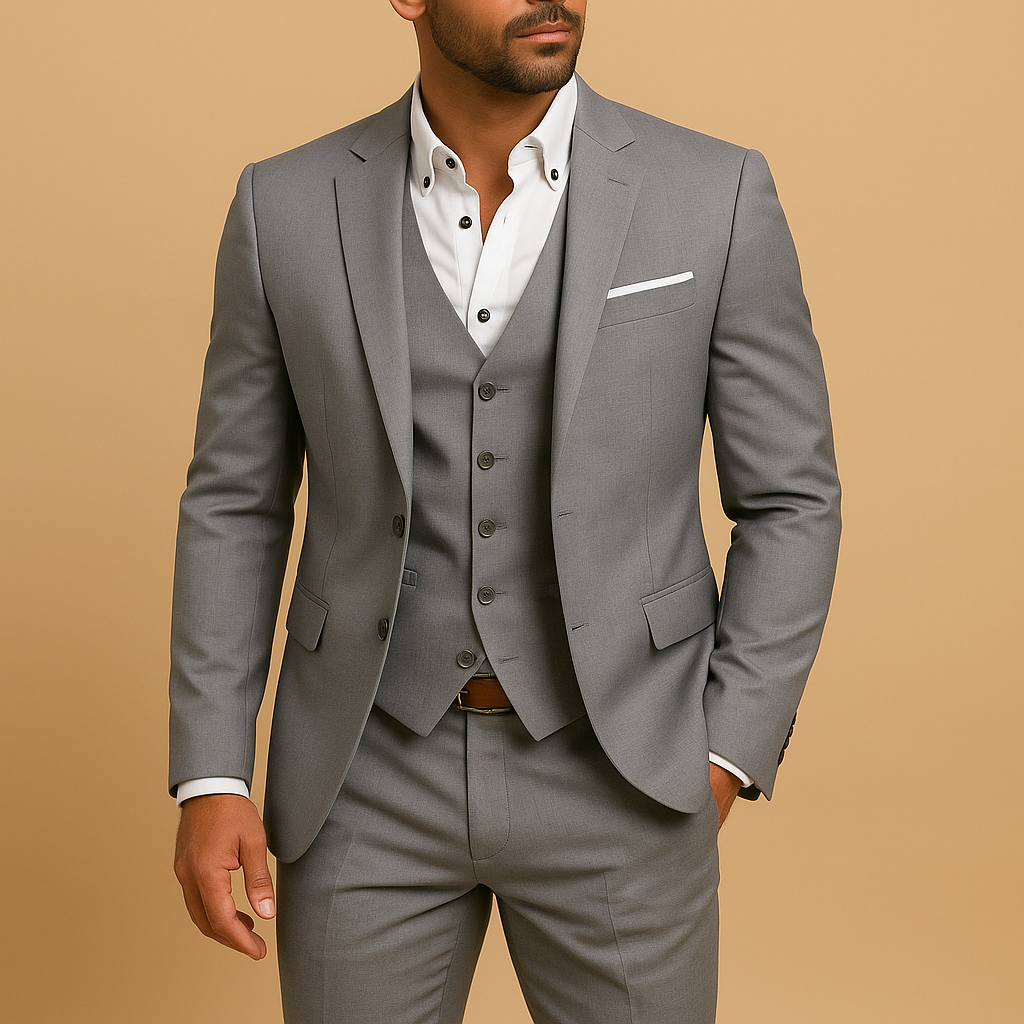 Three-piece slim fit suit for men | Harrison
