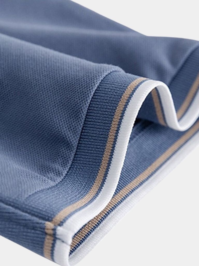 Timeless Black V-Neck Polo for Men