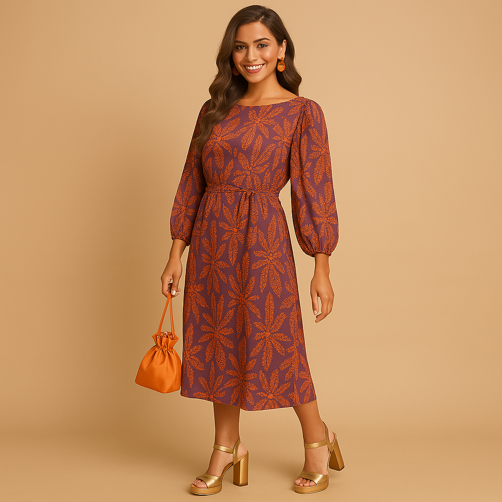 Timeless elegant dress with flattering silhouette for women | Camille