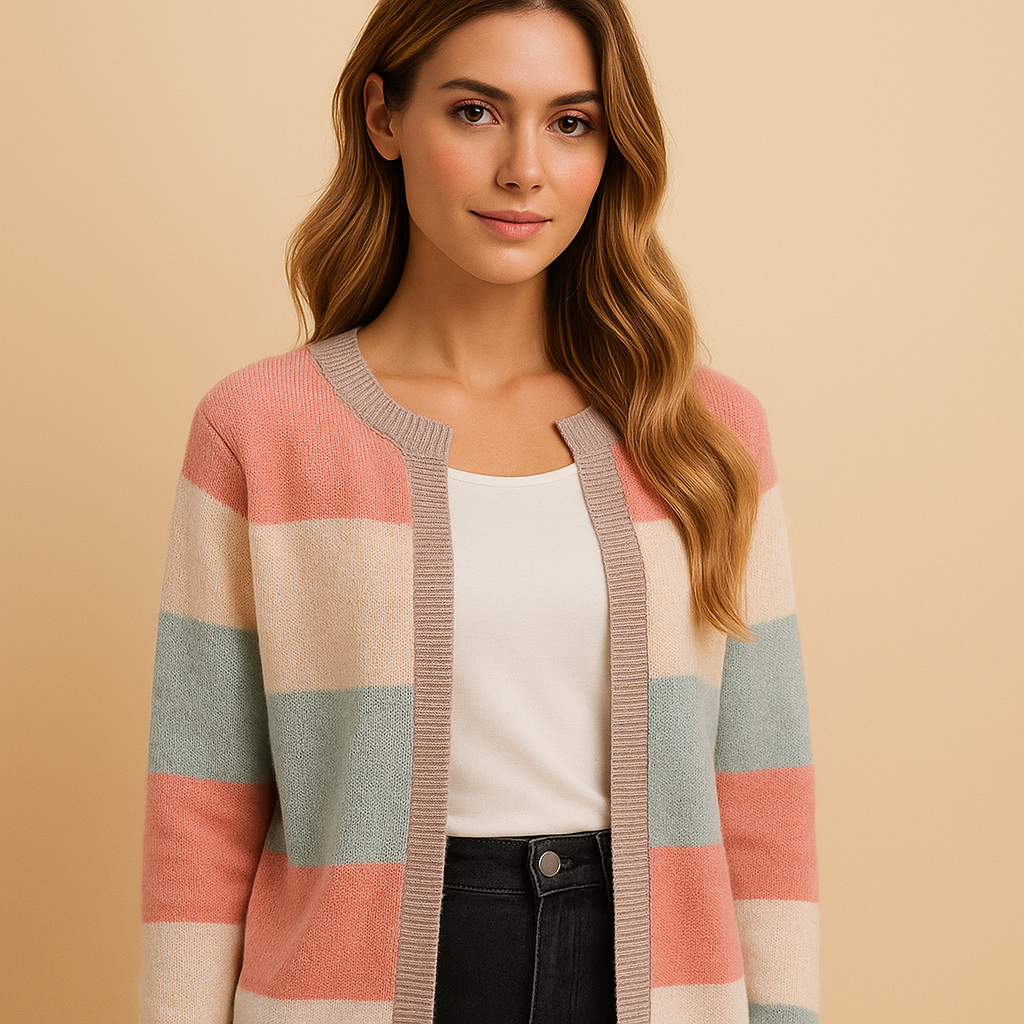 Timeless elegant open-front cardigan for women | Estelle
