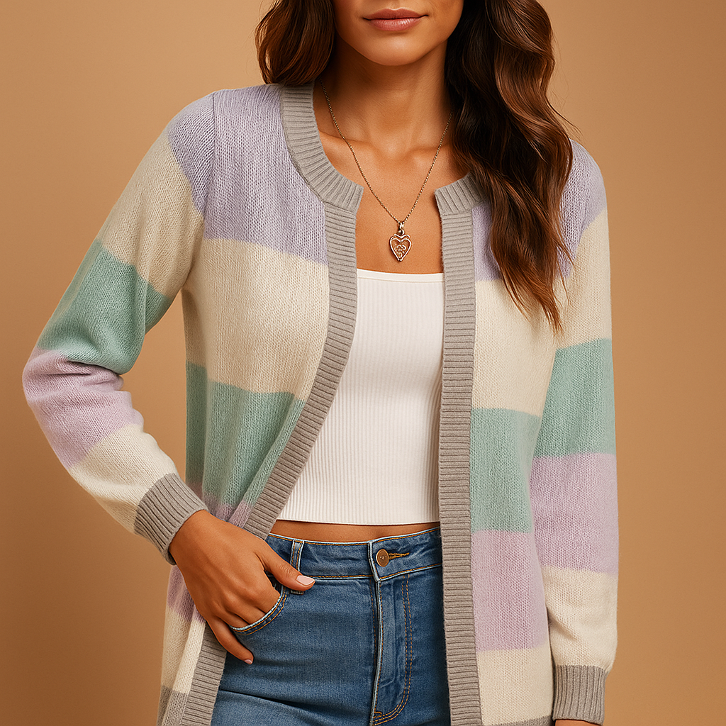 Timeless elegant open-front cardigan for women | Estelle