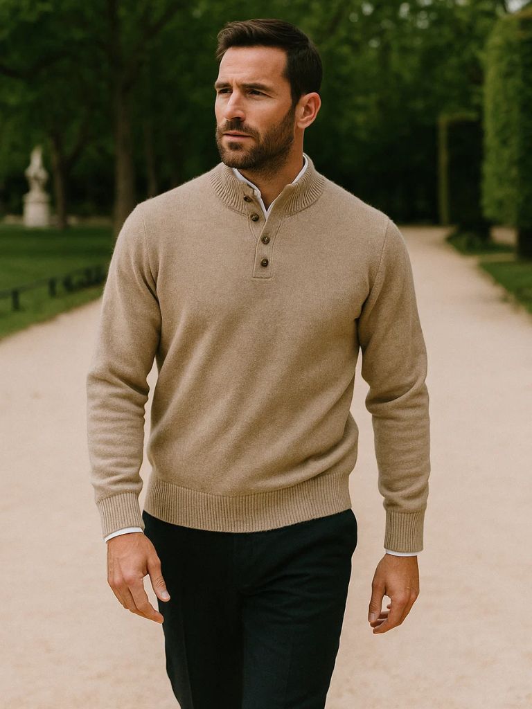 Timeless Luxe Cashmere Pullover for Men