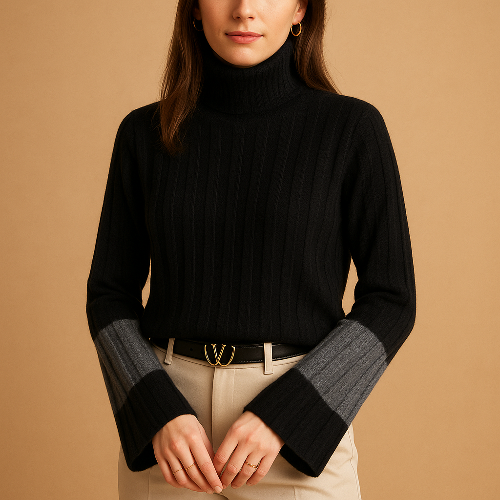 Turtleneck knit sweater for women | Eliza
