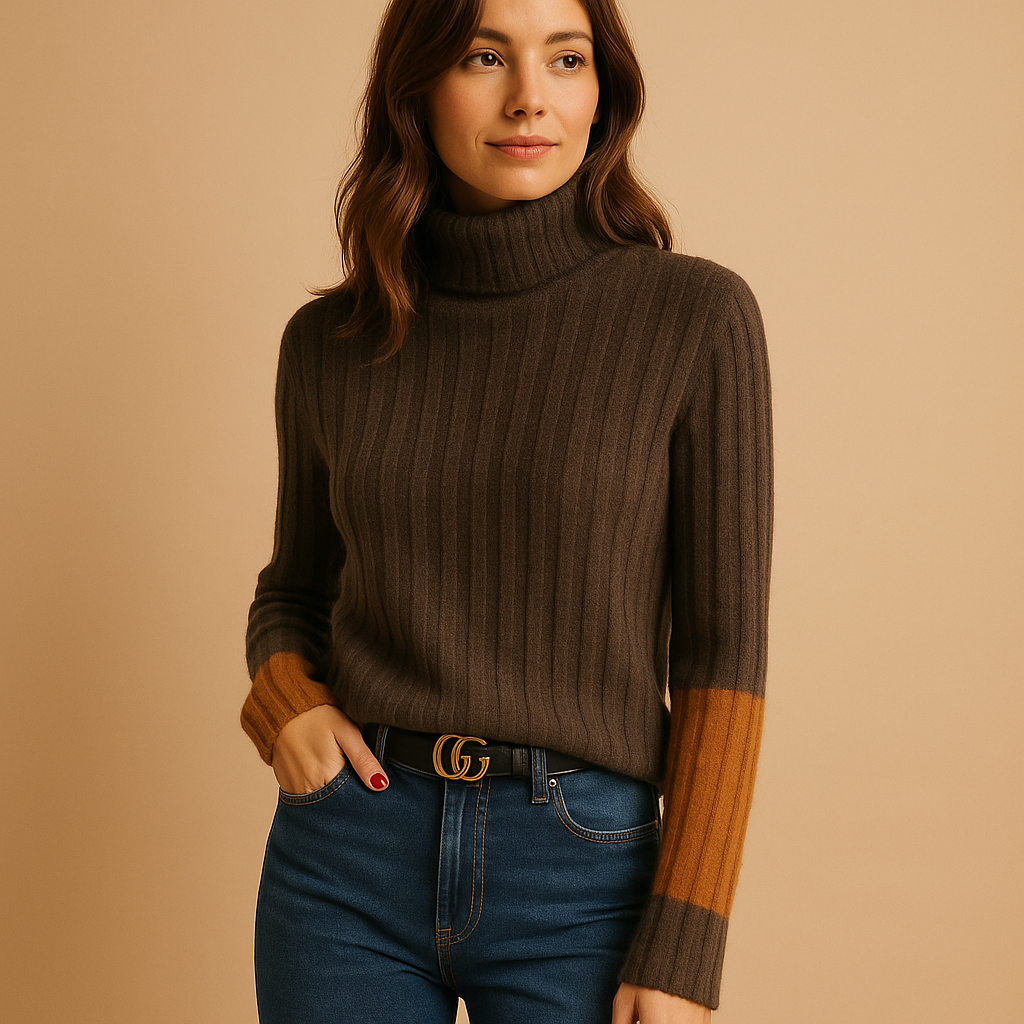 Turtleneck knit sweater for women | Eliza