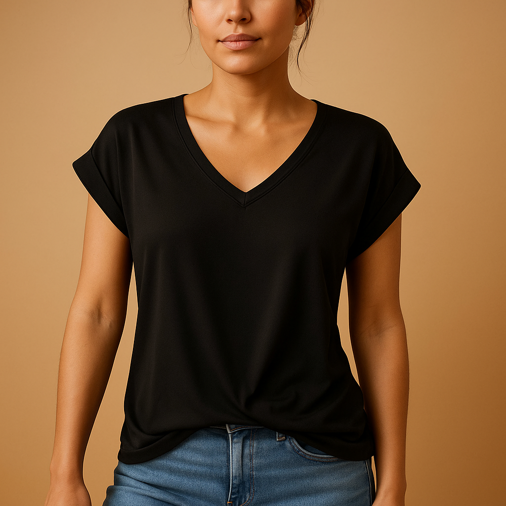 V-neck blouse with classic fit for women | Grace