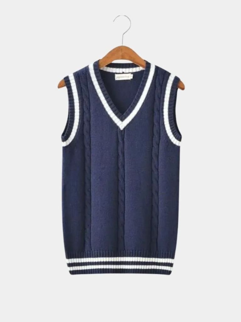 V Neck Elegant Knit Vest for Men