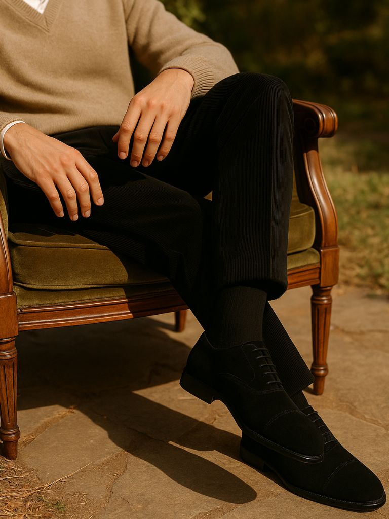 Velvet Monarch Derby Shoes for Men