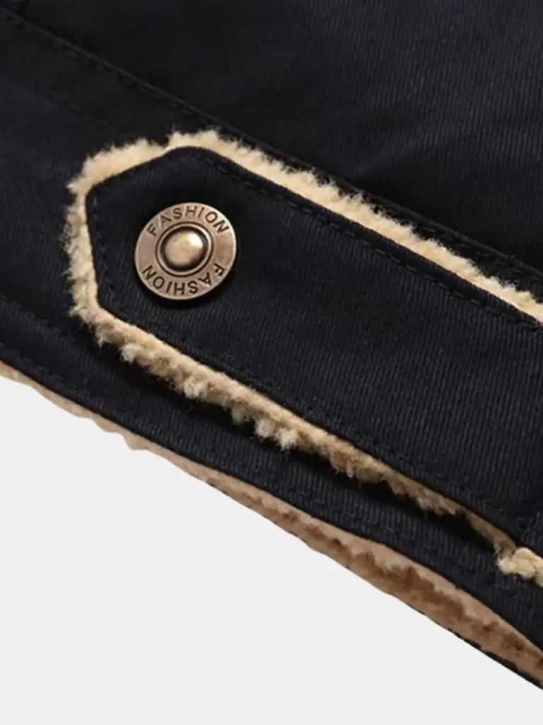 Vintage Fleece Bomber Jacket for Men