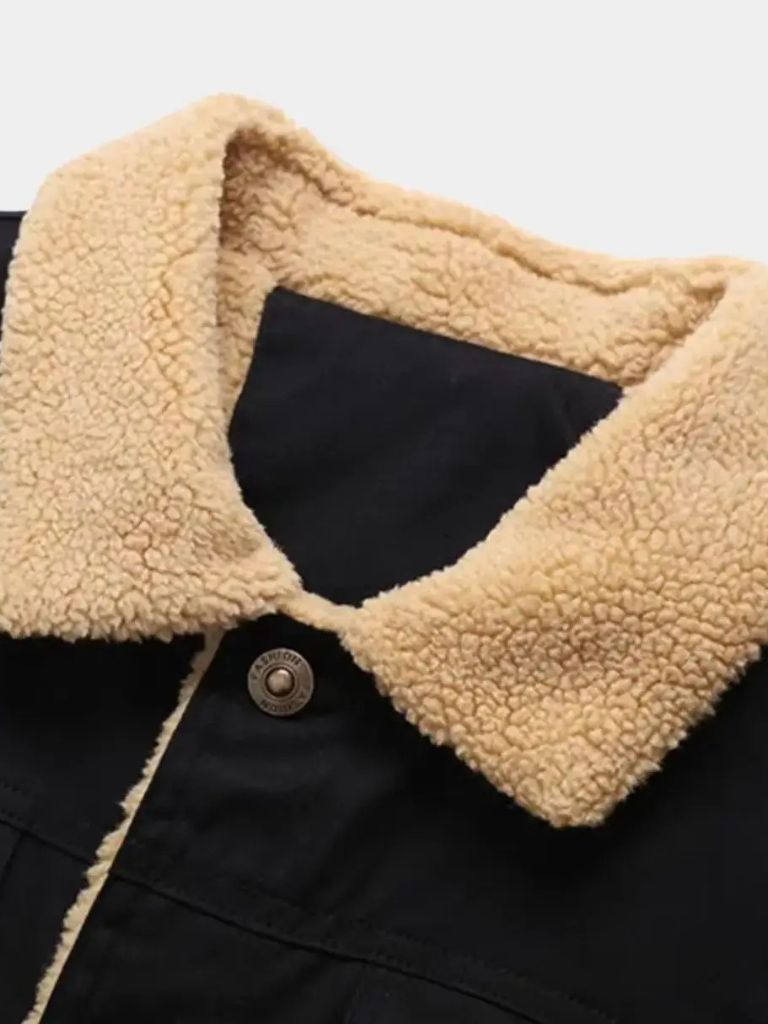 Vintage Fleece Bomber Jacket for Men