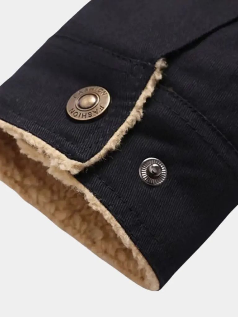 Vintage Fleece Bomber Jacket for Men